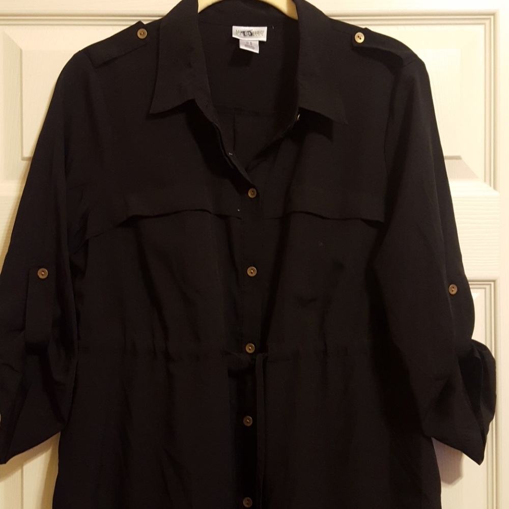 *2 for $10* Black maternity dress, buttons down front